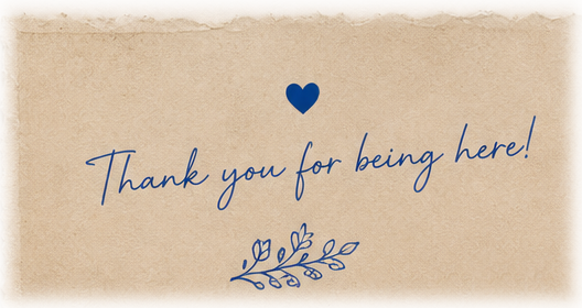 Handwritten note: Thank you for being here!