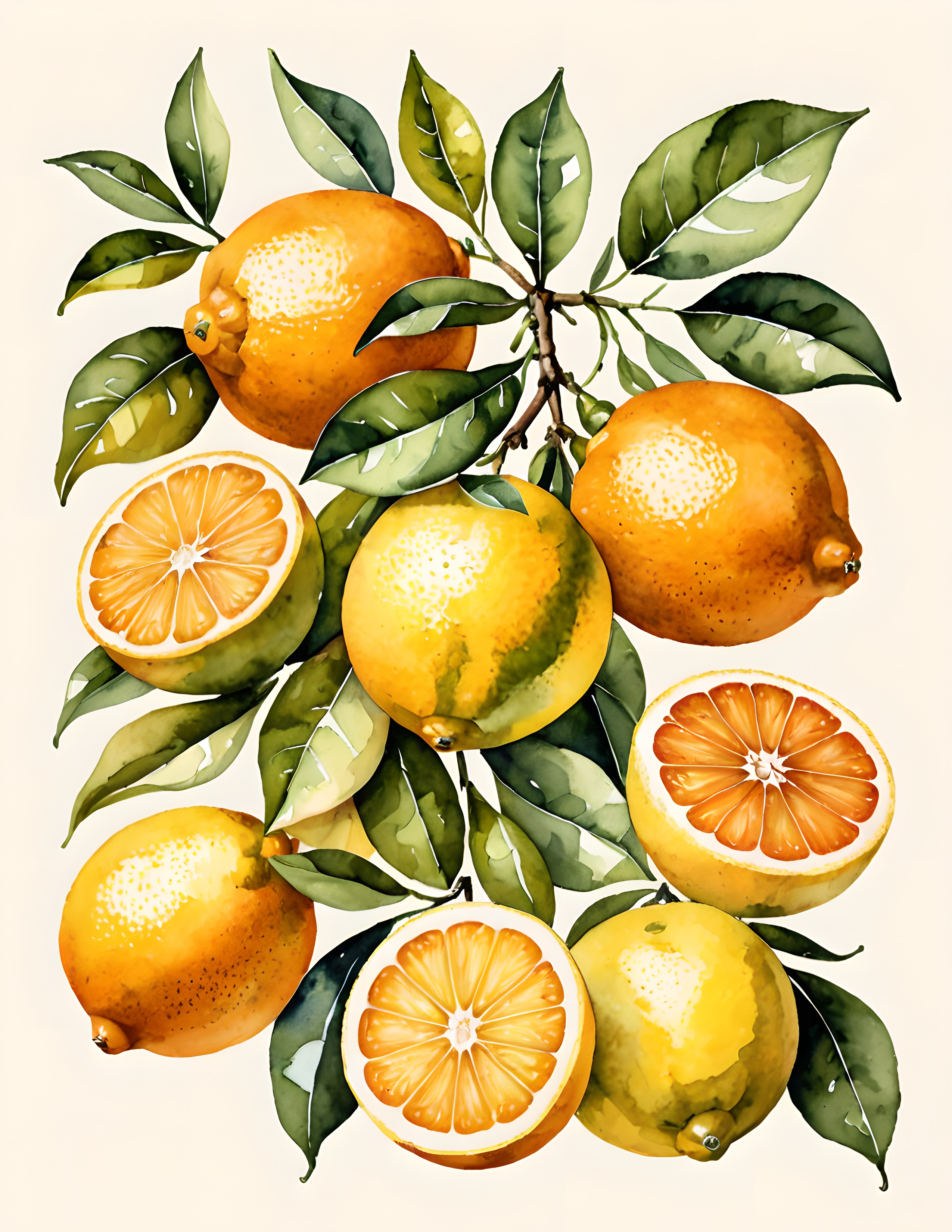 Real Lemon Zest printable page with lemon fruit and dark green leaves