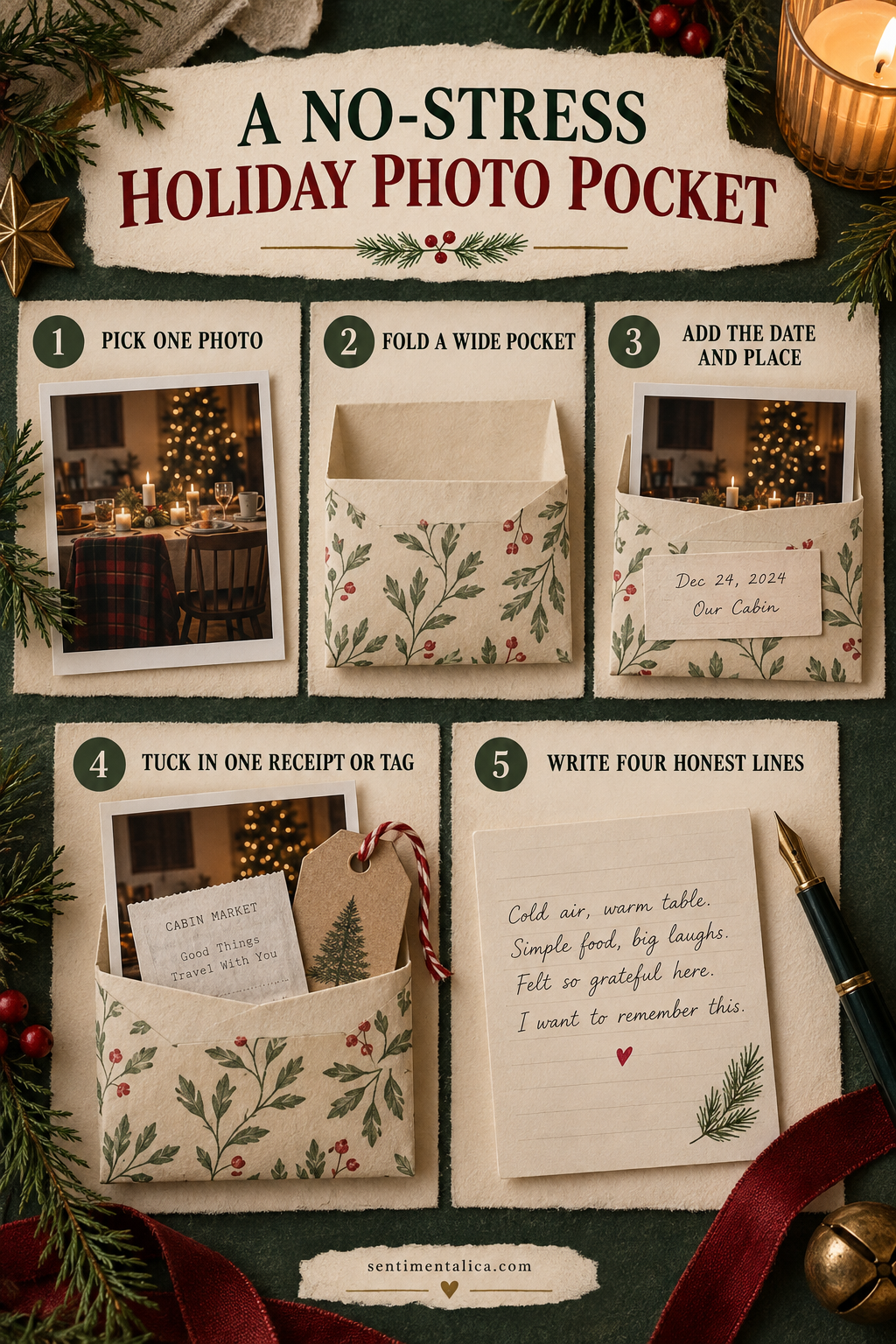 Step-by-step guide for a no-stress holiday photo pocket