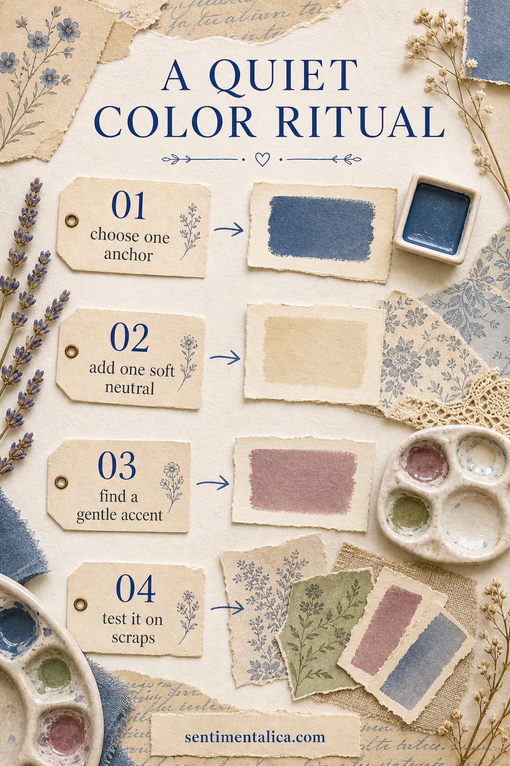 A quiet color ritual infographic