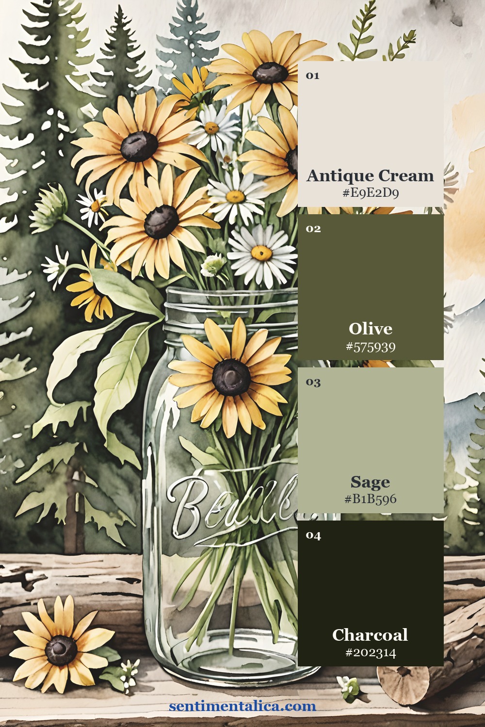 Third color palette sampled from a real Log Cabin page