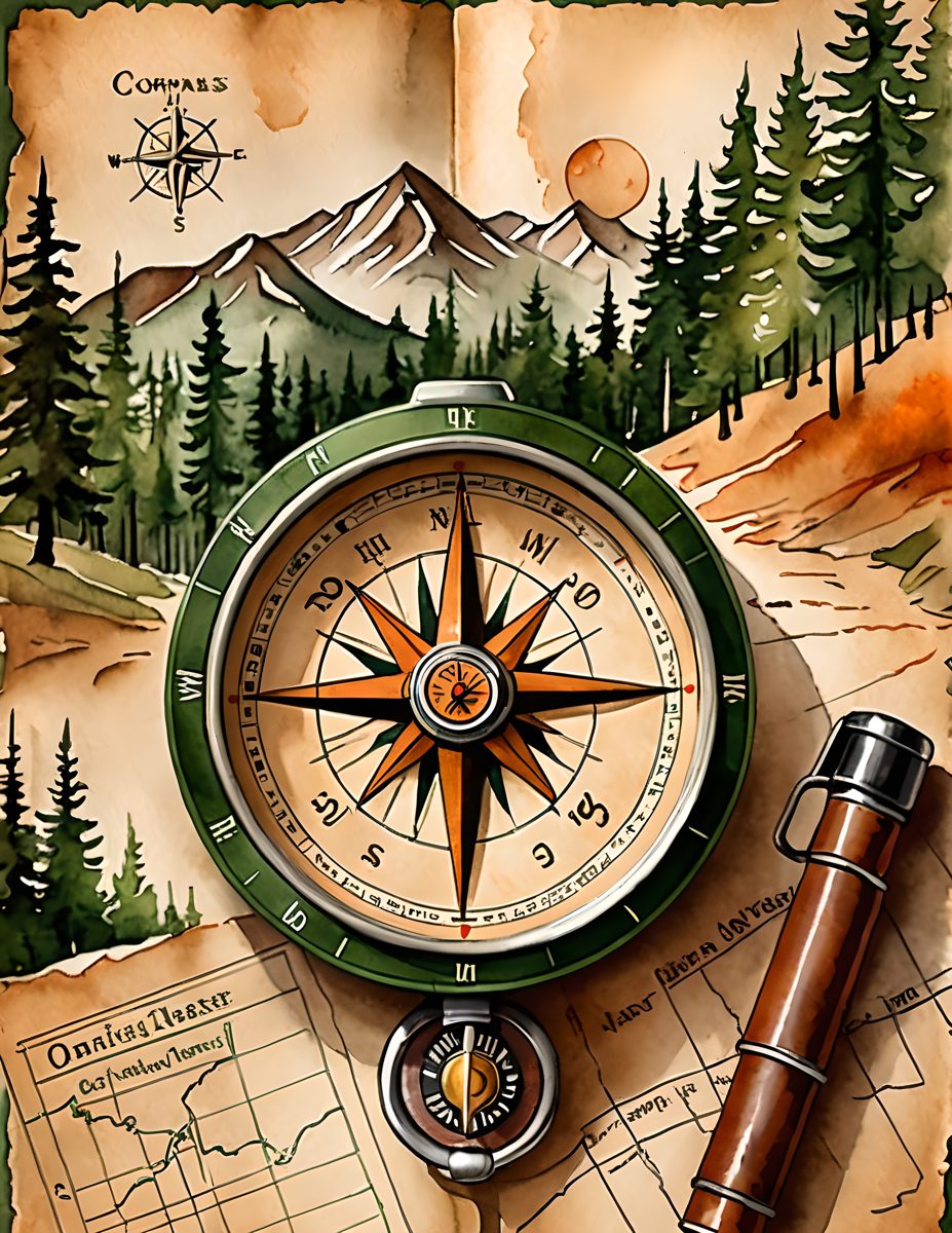 Real printable page example from A Summer Trail Journal Theme With Maps and Mountain Greens