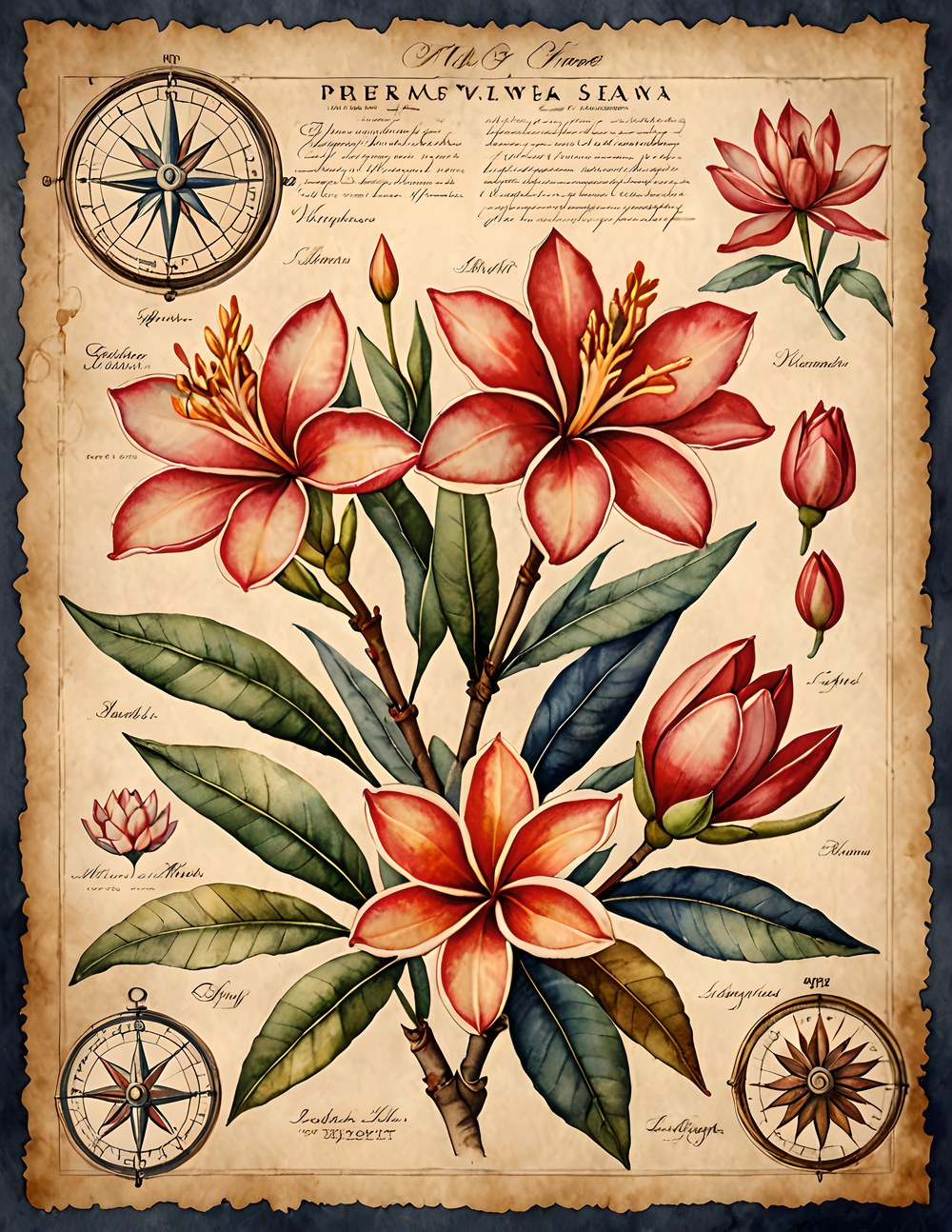 An individual Wander Far watercolor page from the featured collection