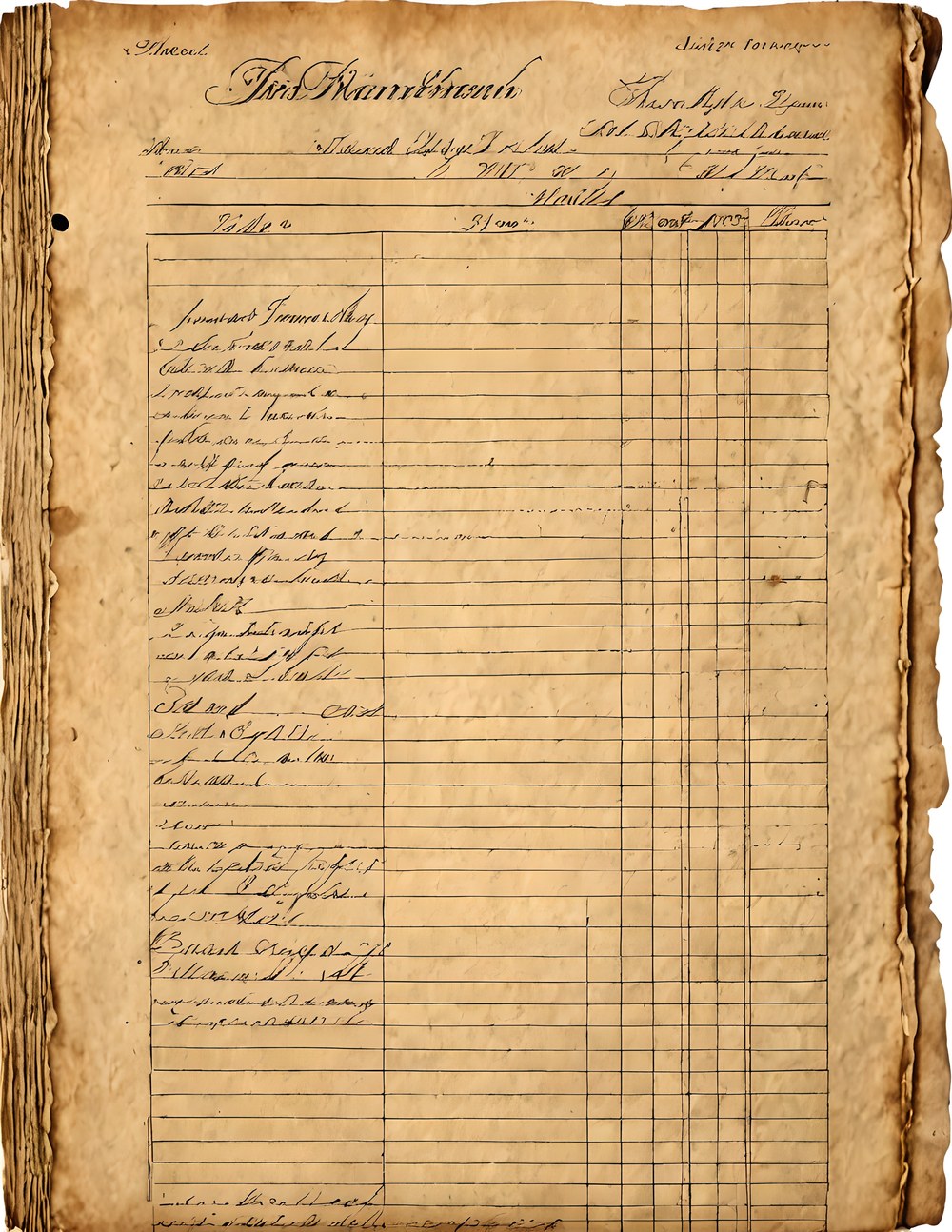 An individual Ledger Neutral watercolor page from the featured collection