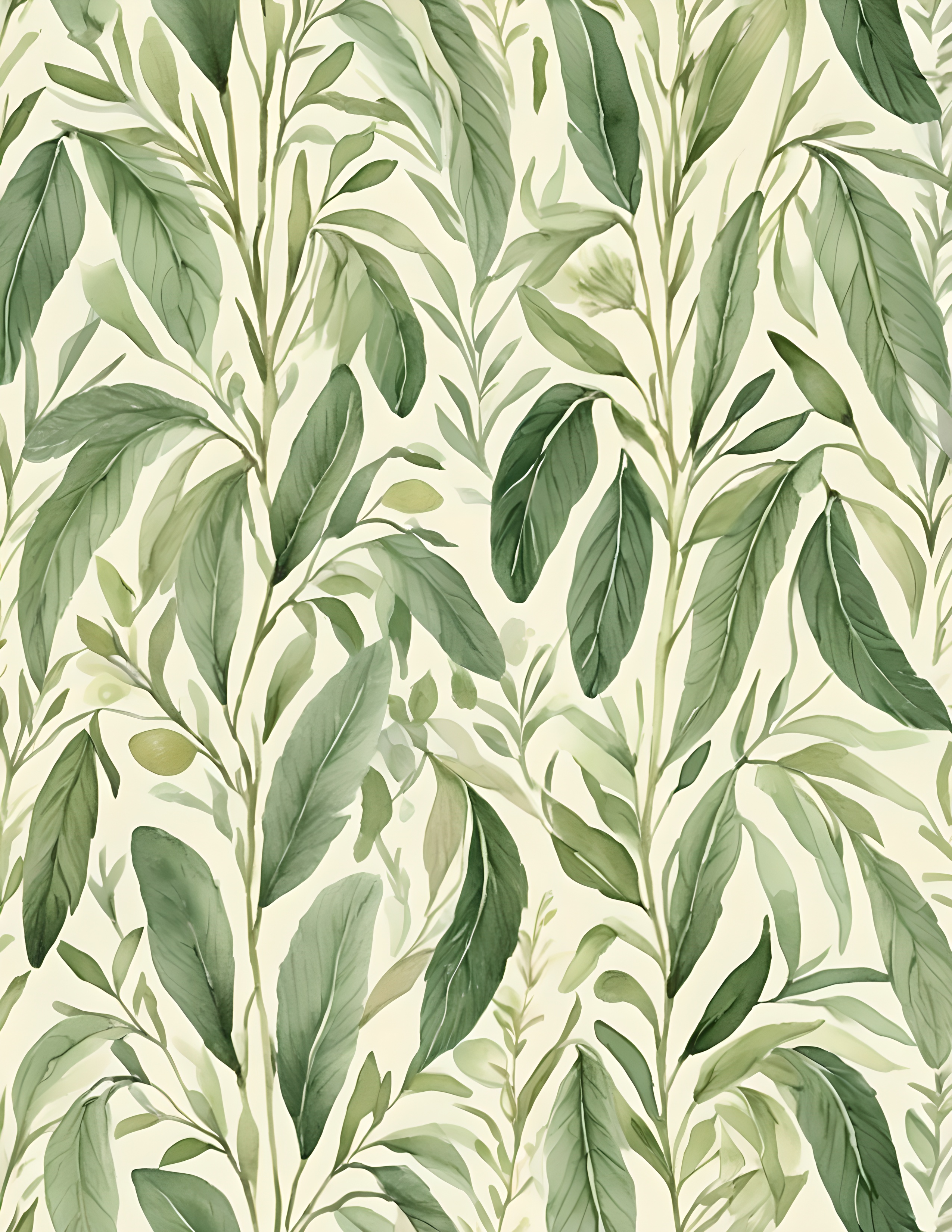 Real Gossamer Wing page with layered green botanical leaves