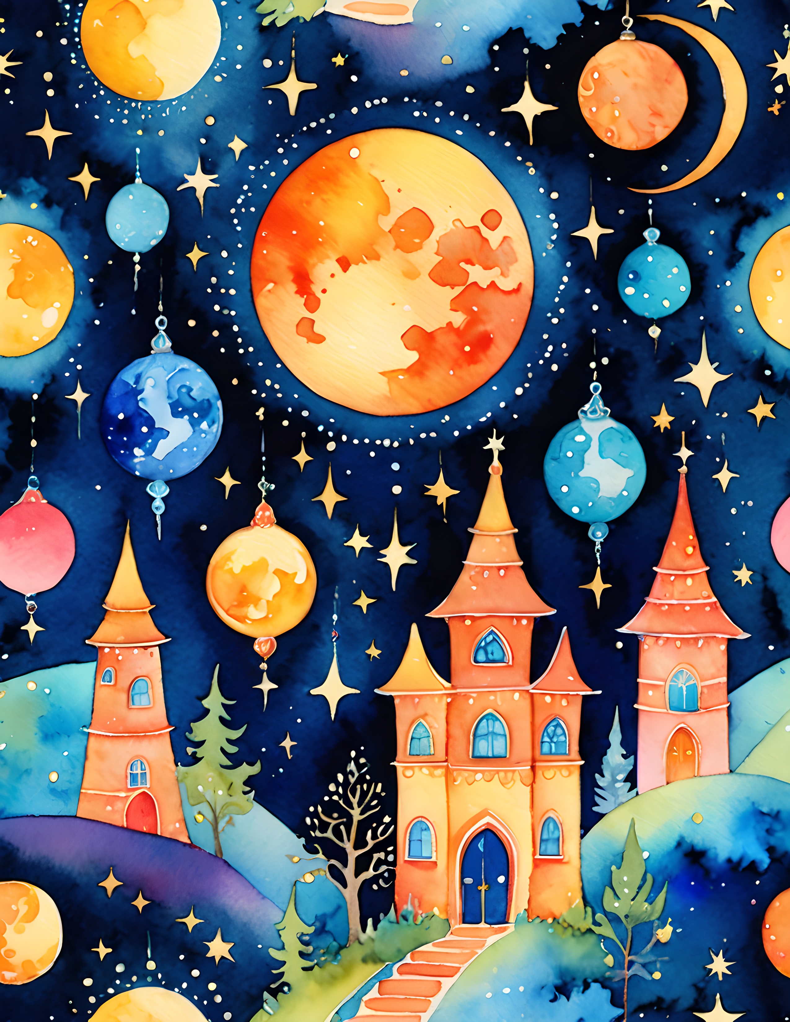 Bright Rainbow orange castle customer page