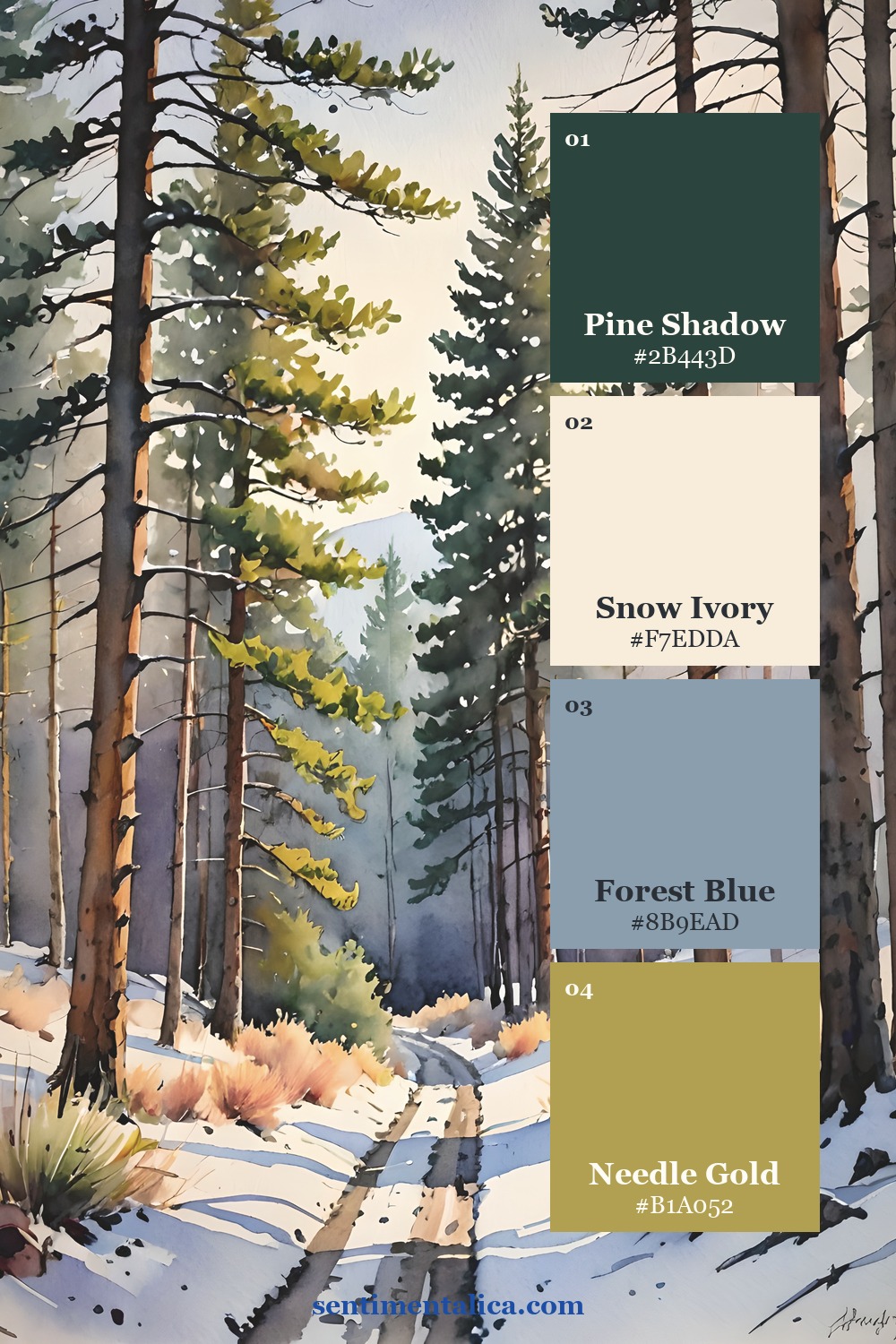 Supporting winter colors from a second actual artwork page