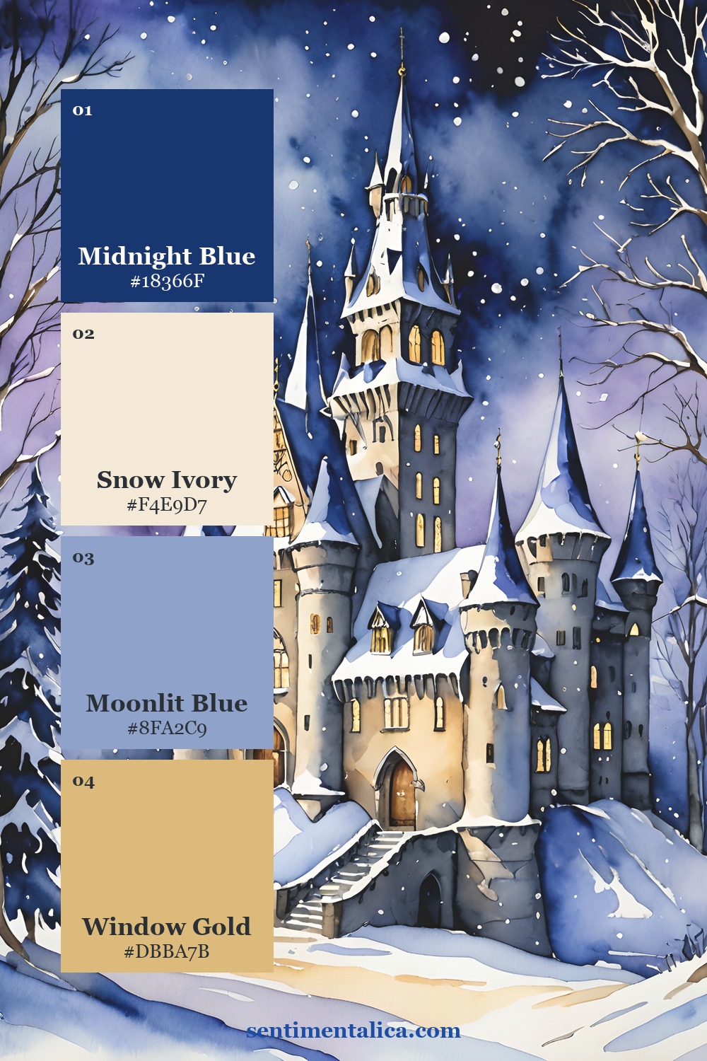 Curated colors drawn from a distinct real Spell Cast watercolor image