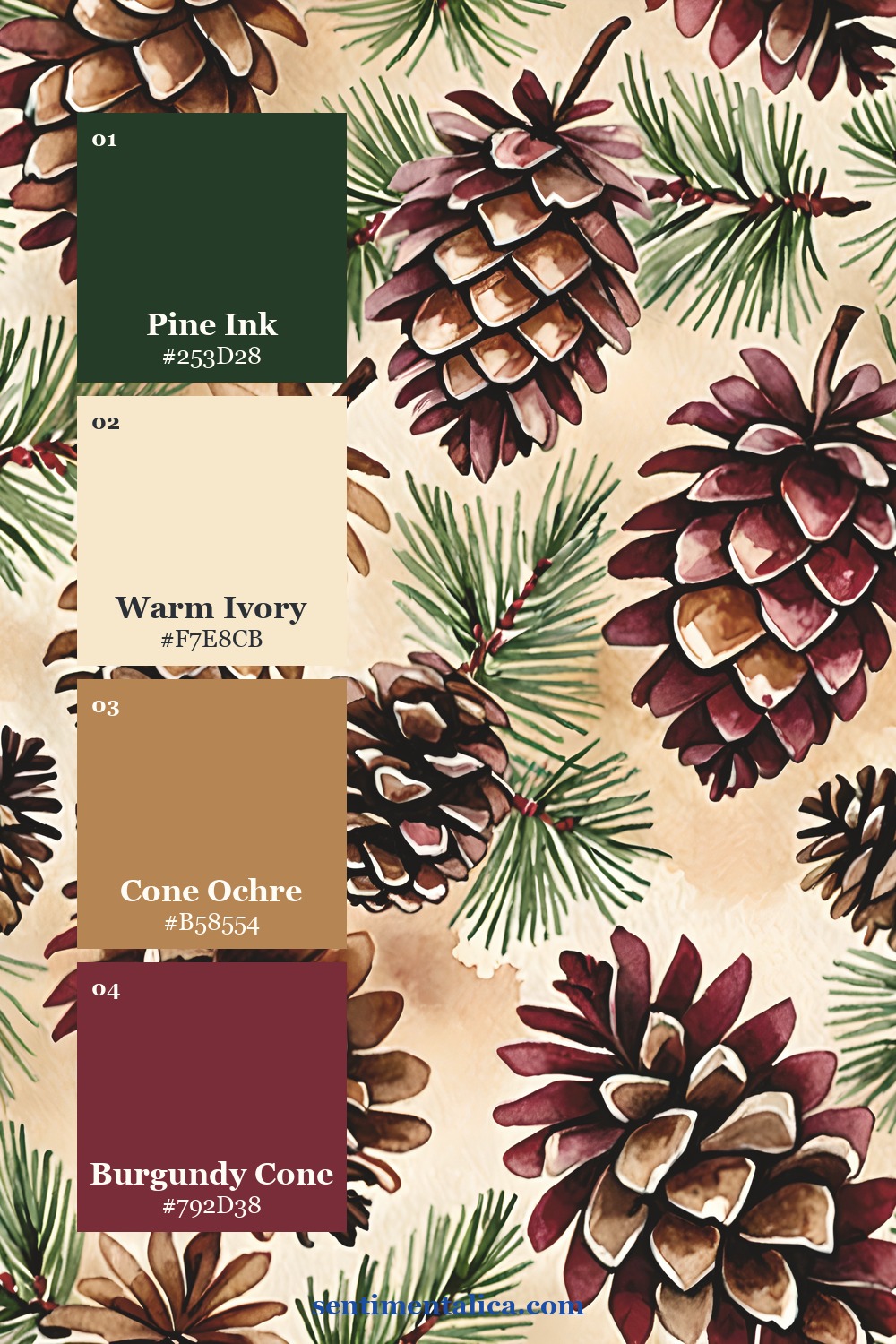 Color study taken from actual Christmas collection artwork