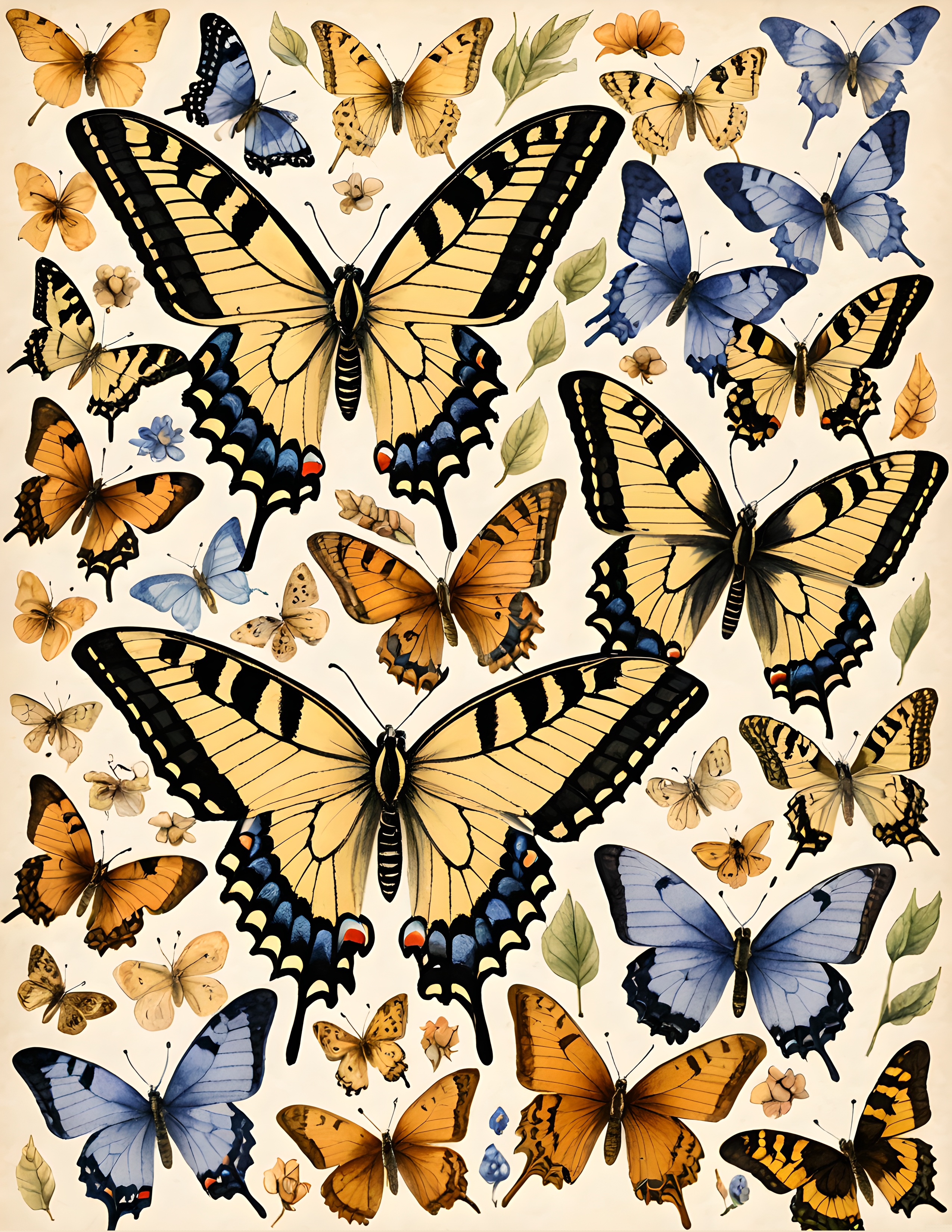 Real Butterfly Study listing page with naturalist ephemera