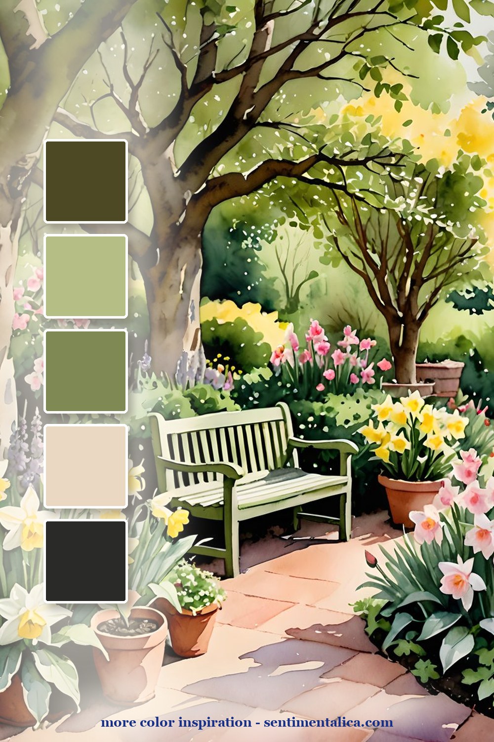 Third showpiece color palette for cottage rose junk journal palette ideas
