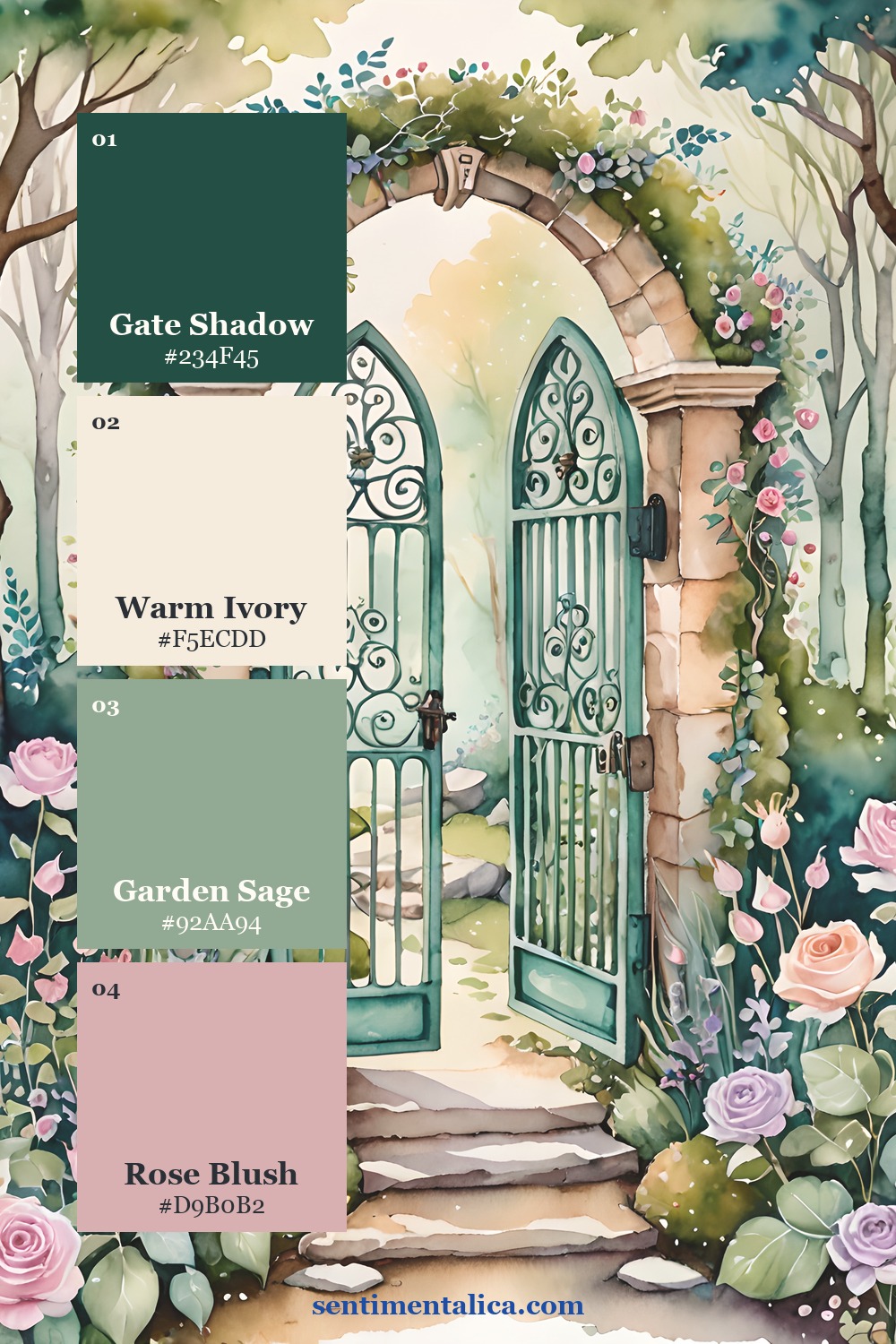 Curated colors drawn from a distinct real Fairy Wings watercolor image