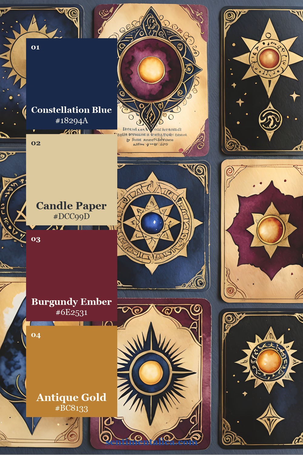 Firefly Glow palette with ember shadow, constellation blue, firefly amber and smoked cedar