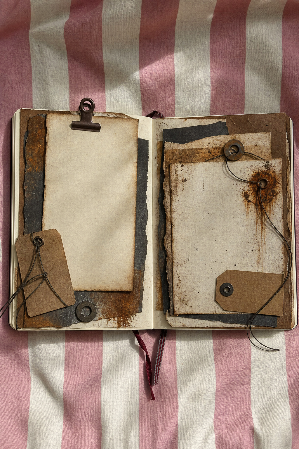 Blank journal process scene demonstrating a Grungy Distressed color arrangement