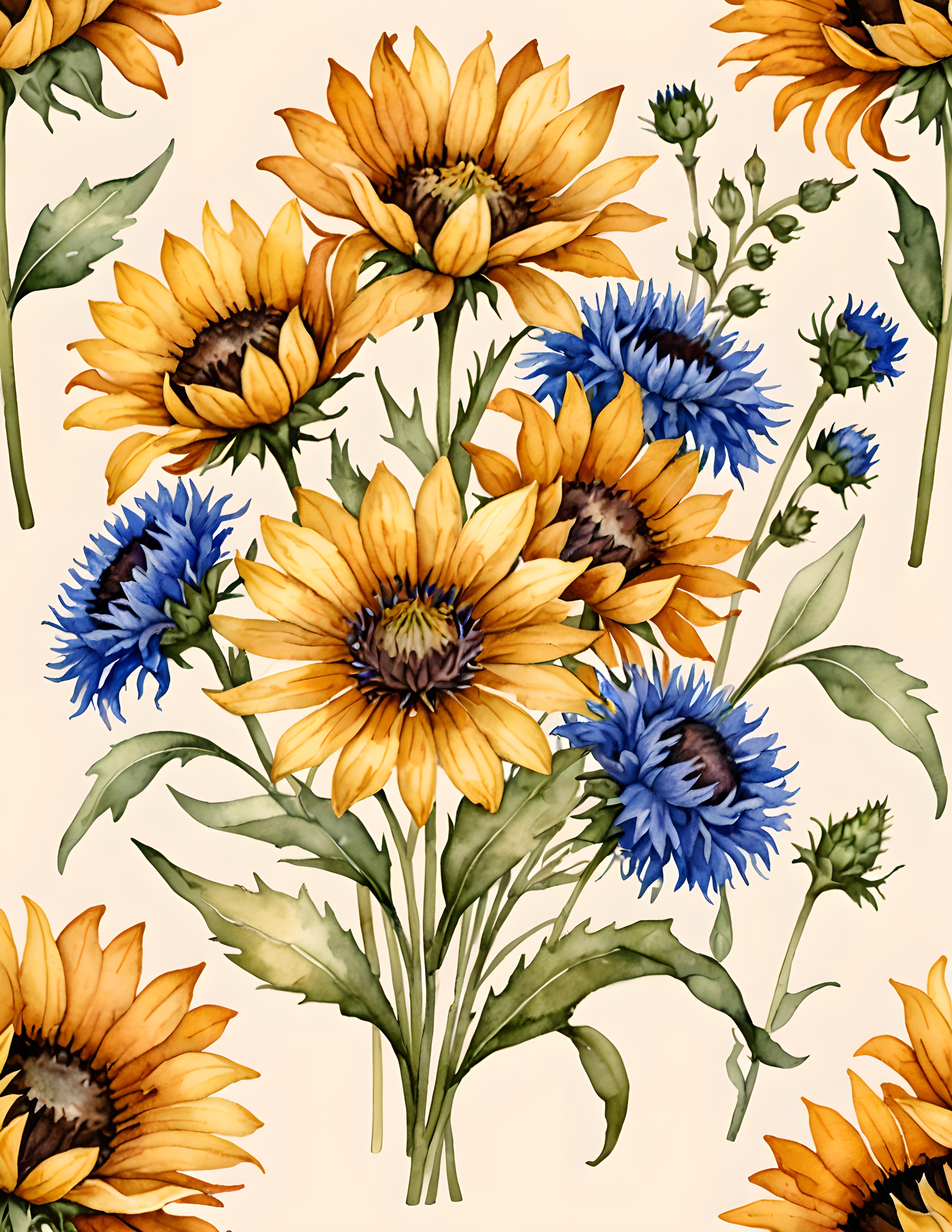Honey Bloom sunflower and cornflower customer page