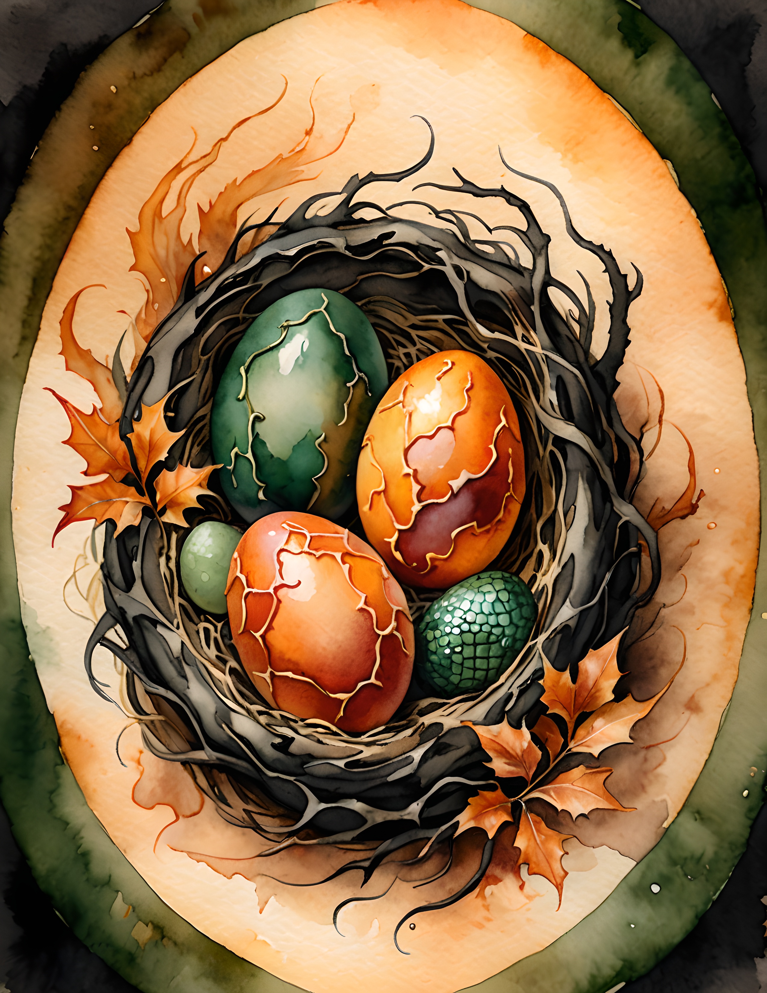 Dragon egg nest page from the Dragon Fire image pack