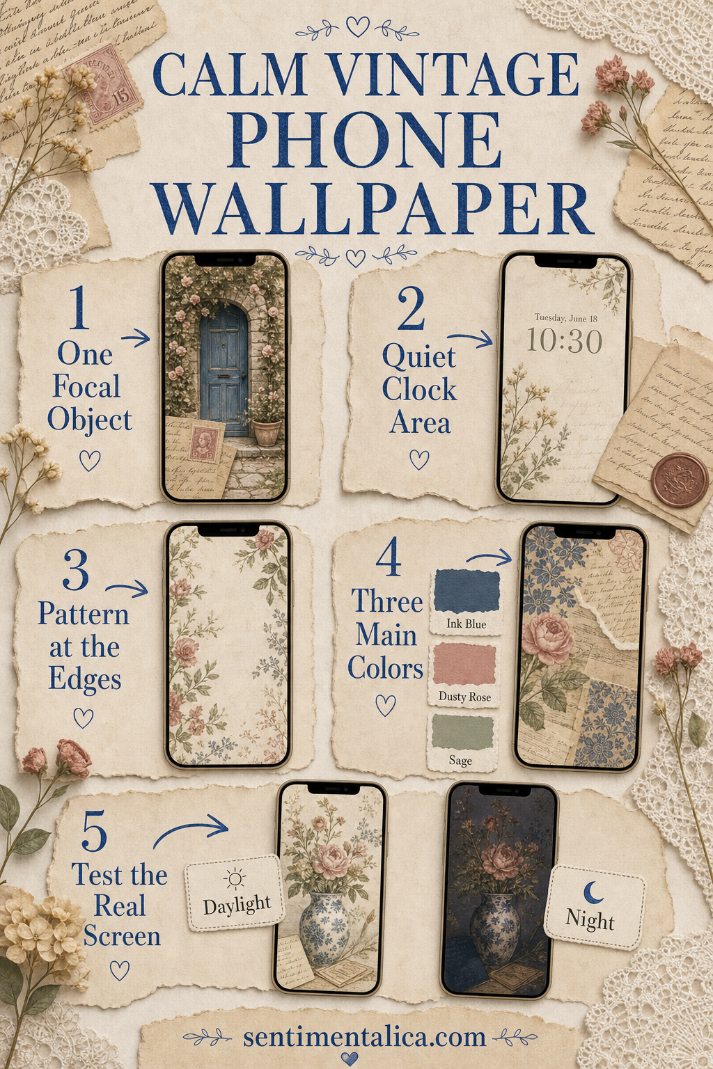 Guide to choosing calm and readable vintage phone wallpaper