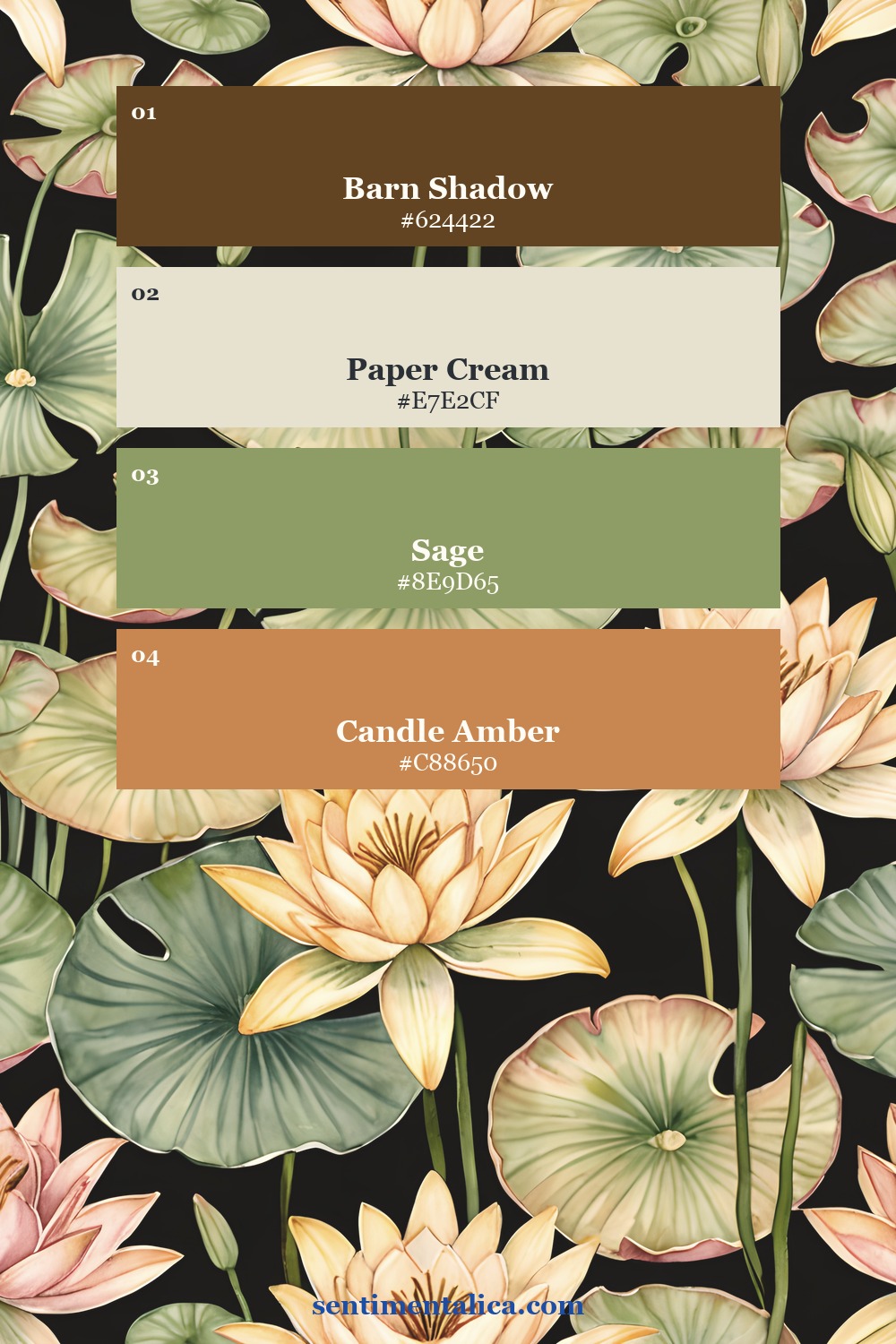 Nouveau Goddess palette with dark anchor, paper cream, sage, and amber