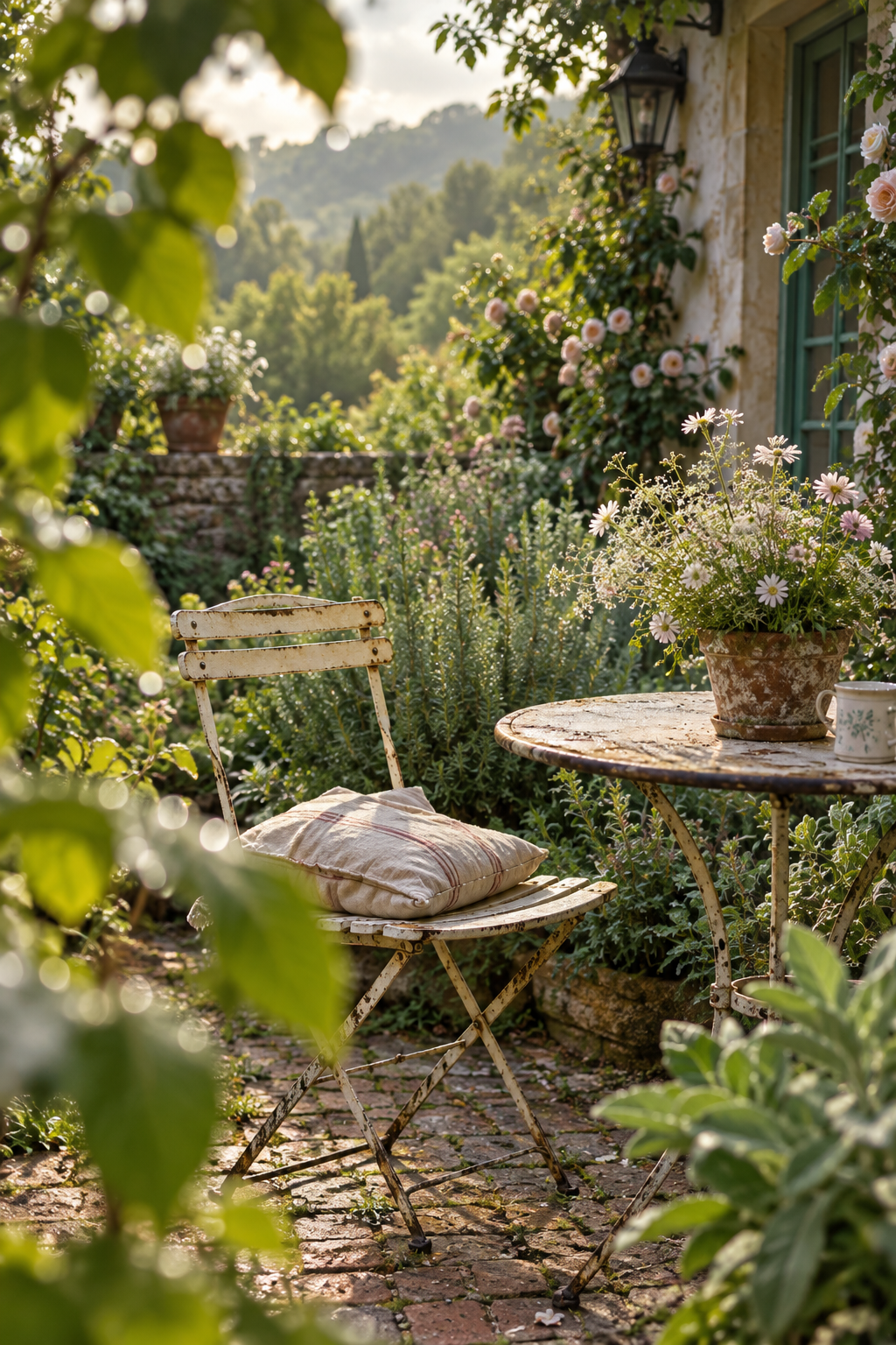 A quiet garden corner for imagining a small daily pause