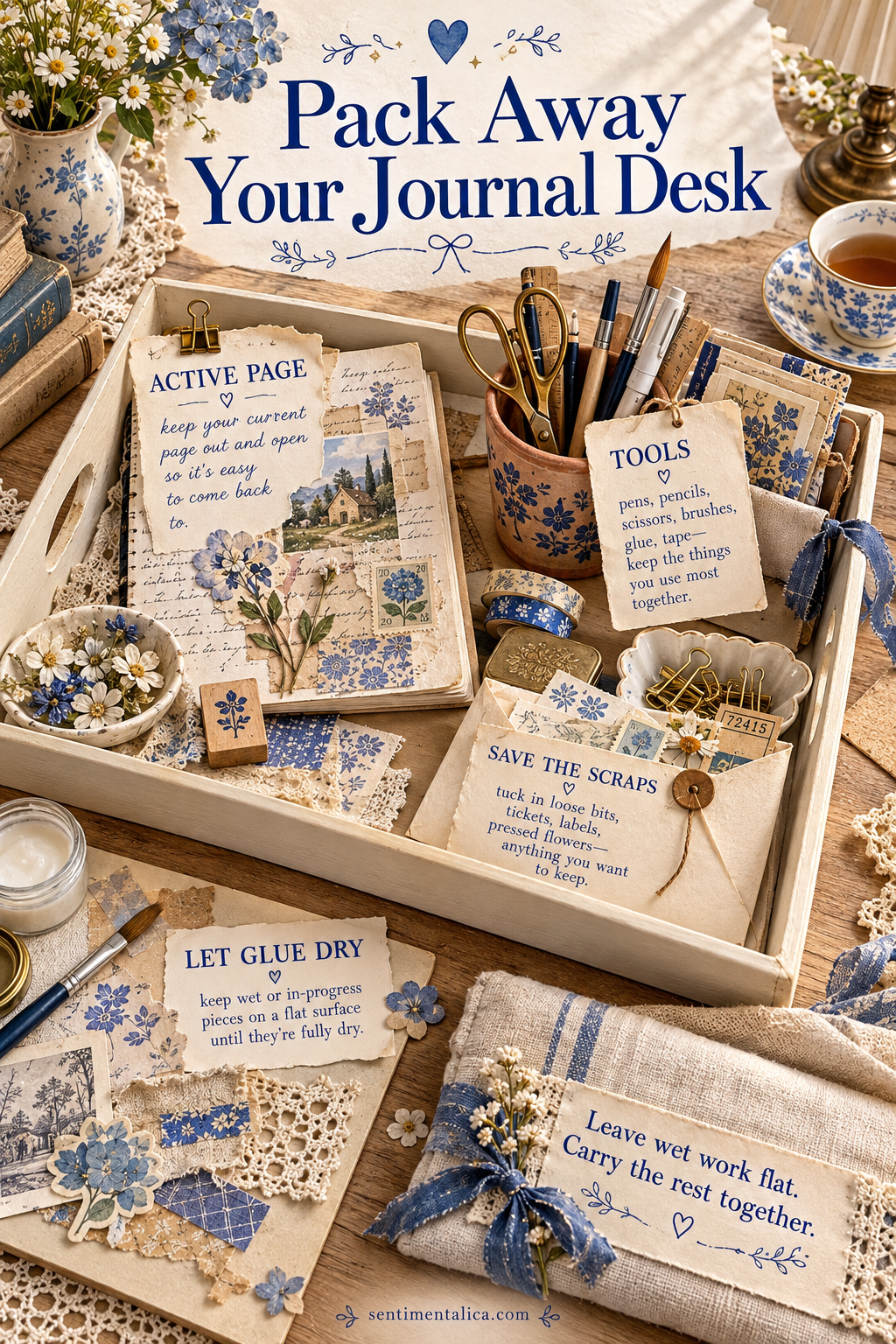 Illustrated make a journal desk that packs away in minutes guide