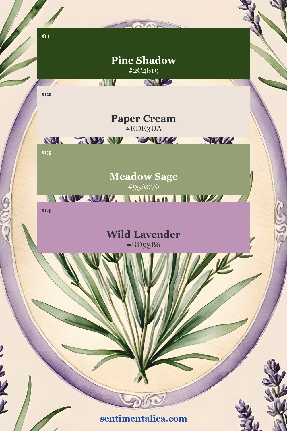 Wild meadow palette sampled from a real Wild Meadow printable page