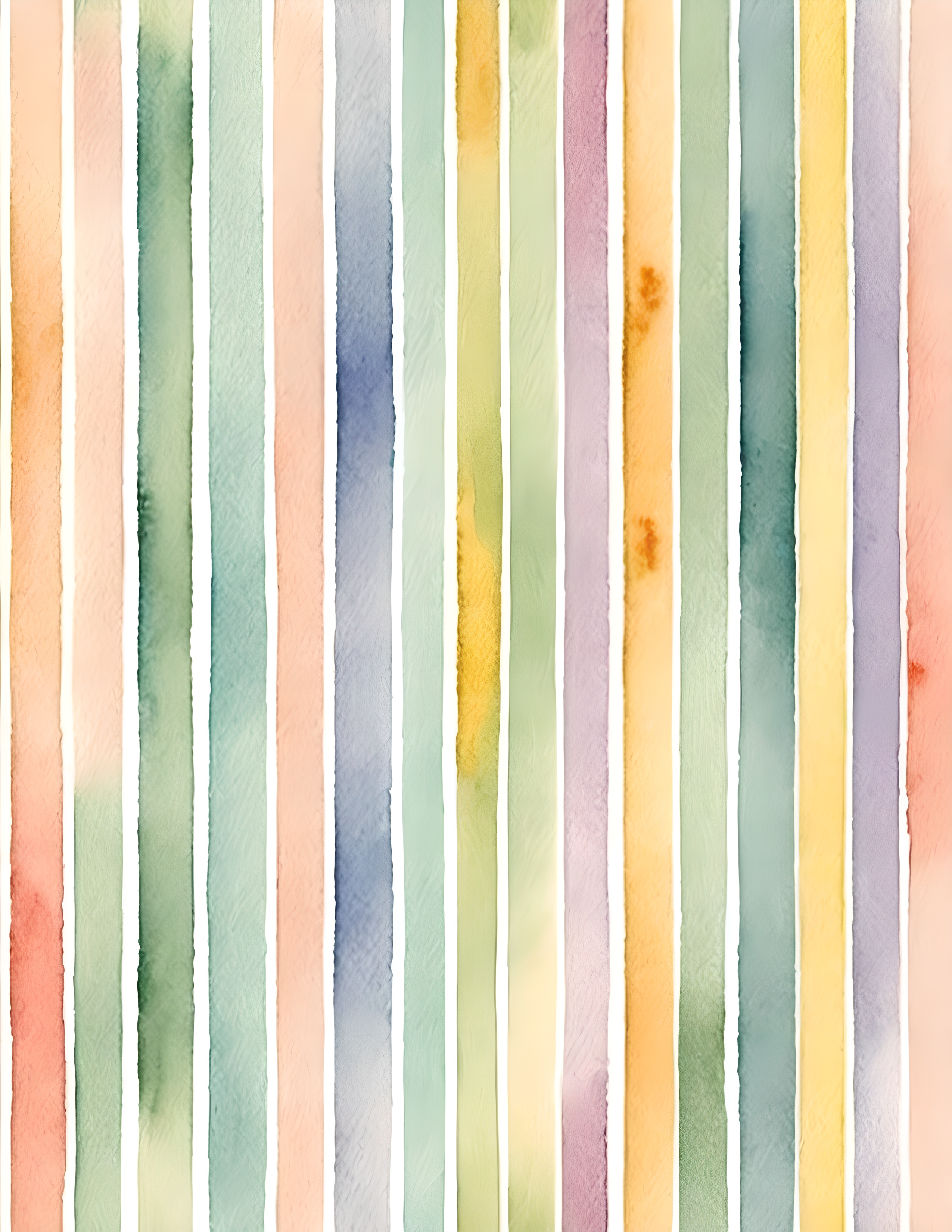 Real Pastel Drift printable page with soft vertical watercolor stripes