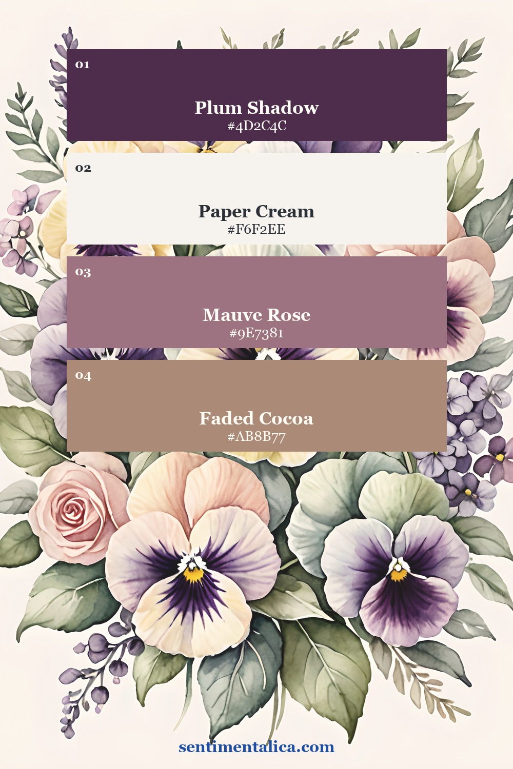 Cottage scrap palette sampled from a real Cottage Mist printable page