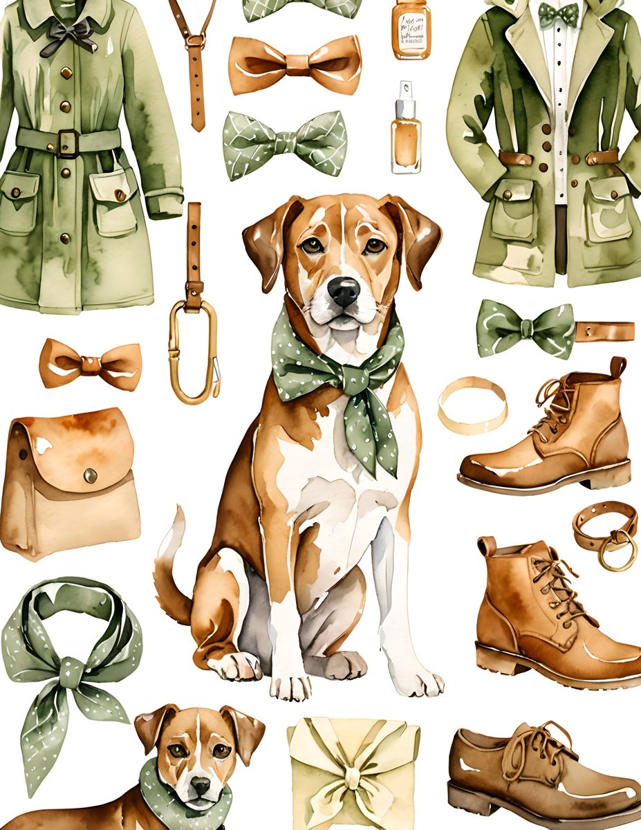 Dog Days vintage dog printable page