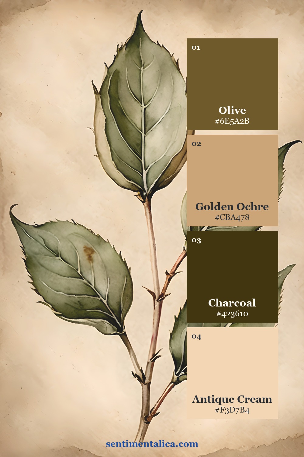 Second Tea Bloom palette sampled from a different printable page