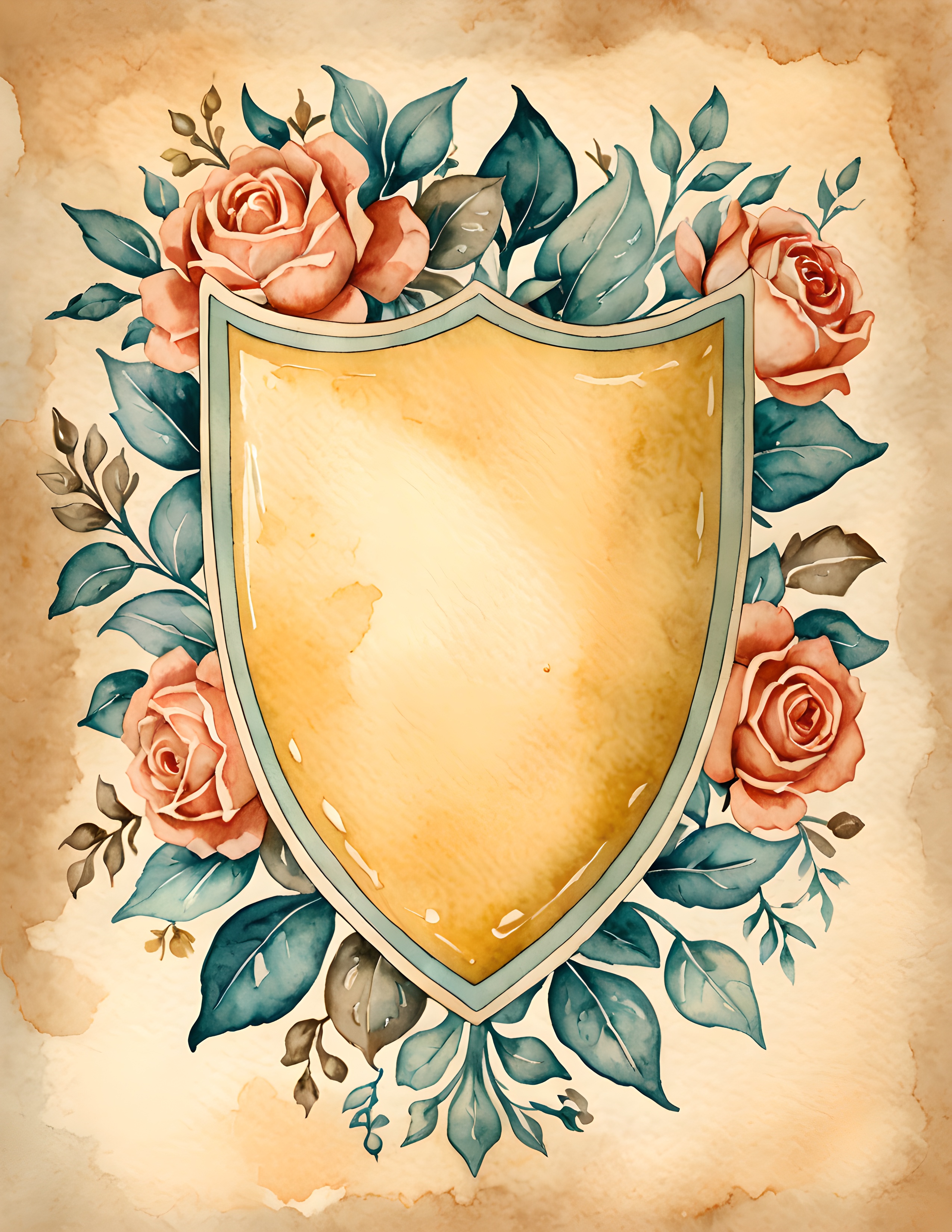 Real Dream Retro page with an open shield surrounded by roses