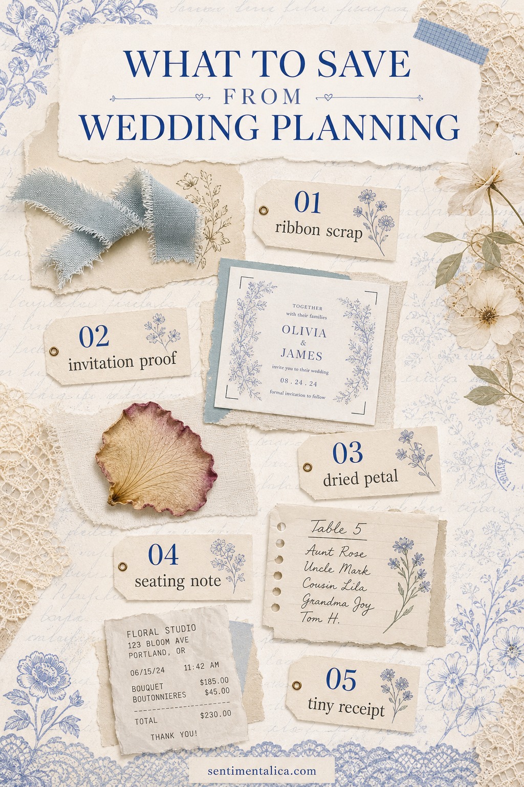 What to save from wedding planning infographic