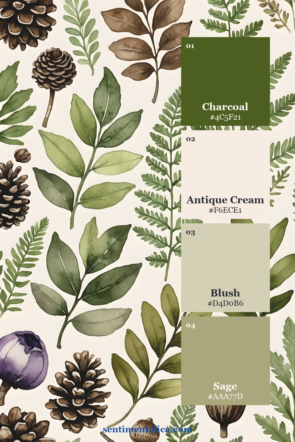 First Wild Deer palette sampled from a real printable page
