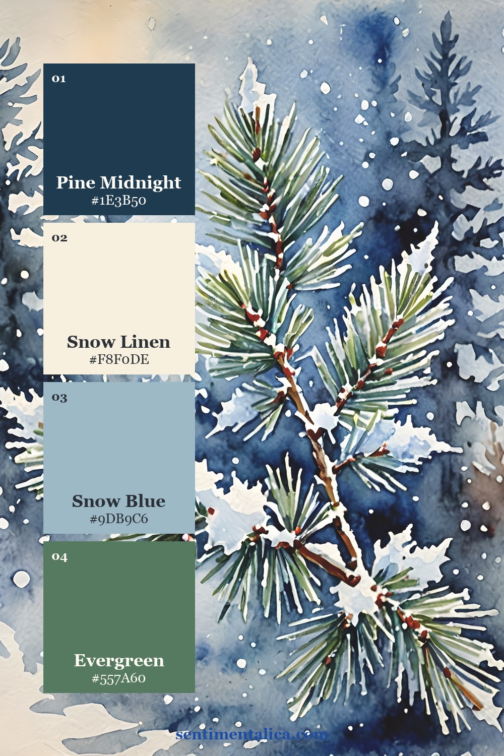Dark and light color roles taken from real Winter Wonderland artwork