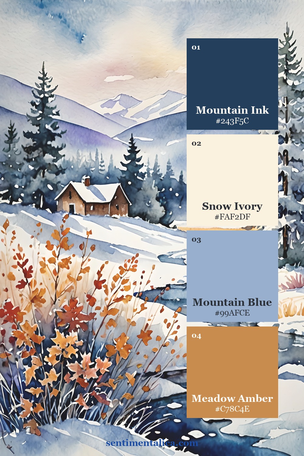 Supporting winter colors from a second actual collection page
